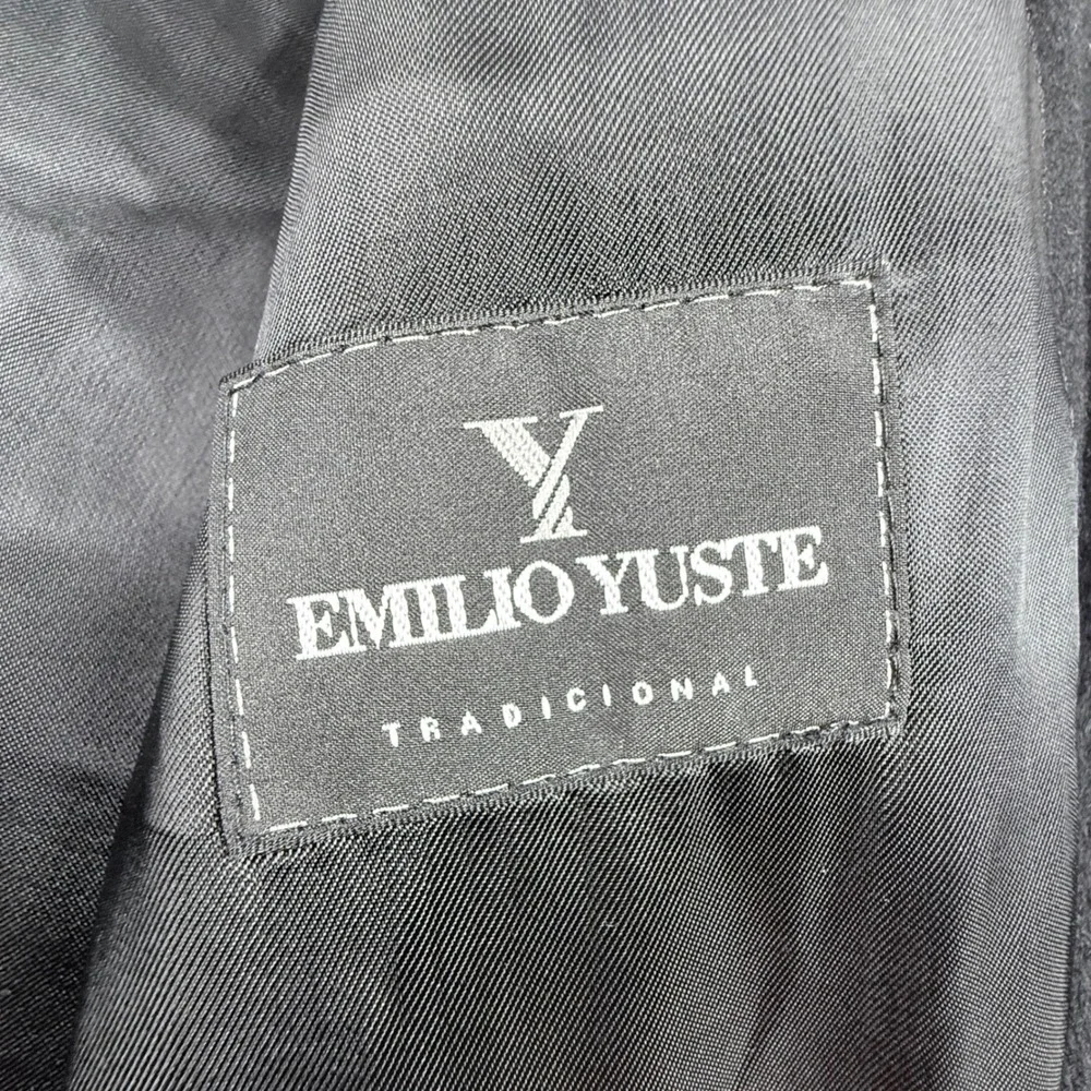 Emilio Yuste Blazer Men 46R Black 100% Cashmere Tessuto Lessona Italy